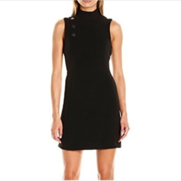 Parker Grace Funnel Neck Sleeveless Sheath Dress - Picture 1 of 12